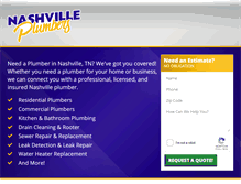Tablet Screenshot of nashvilleplumbers.com